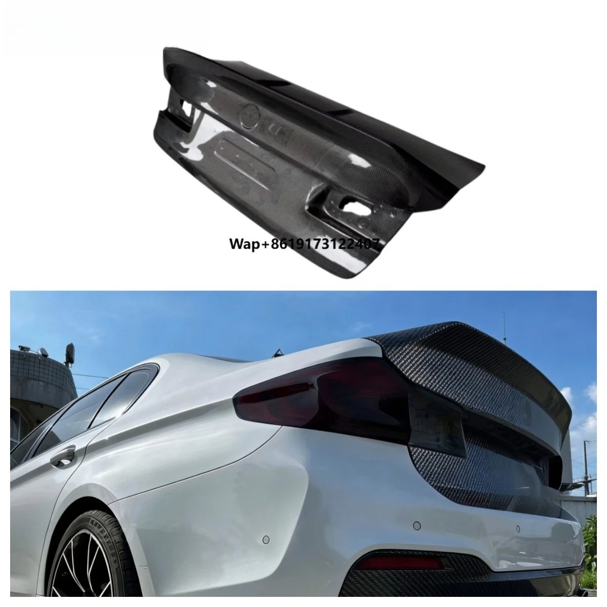 High Quality CSL Style Carbob Fiber Rear Trunk Cover for  5 Series G30 M5 F90 2017-2023 Replacement Car Carbon Trunk Bonnet